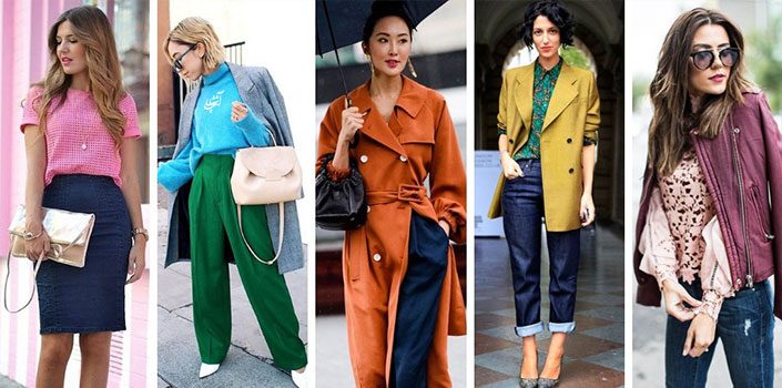 از لباس با رنگ‌های متضاد استفاده نکنید