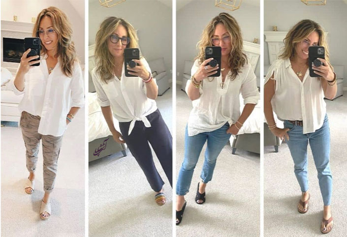 بلوز خود را داخل شلوار بزنید