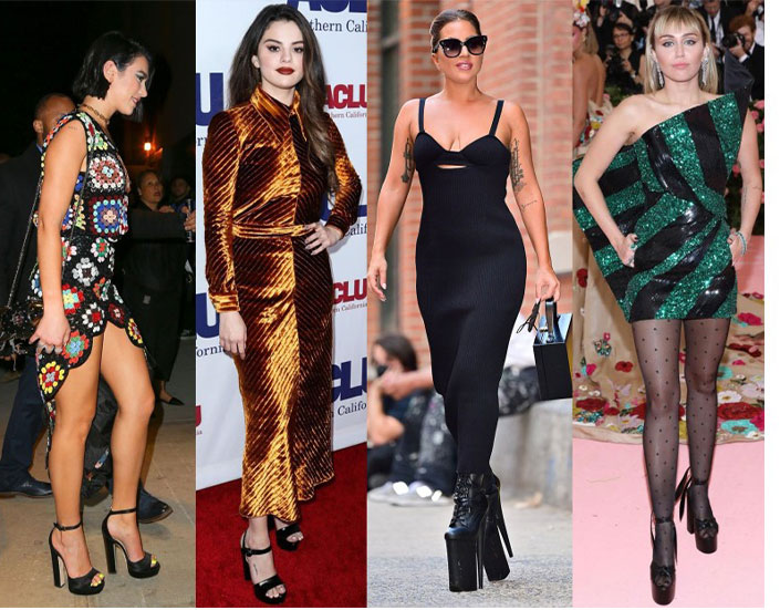 از کفش‌های پاشنه بلند و یا لژدار استفاده کنید