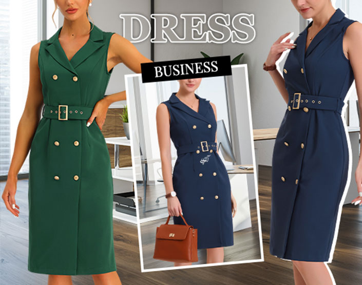 از لباس‎های دو ردیف دکمه استفاده کنید