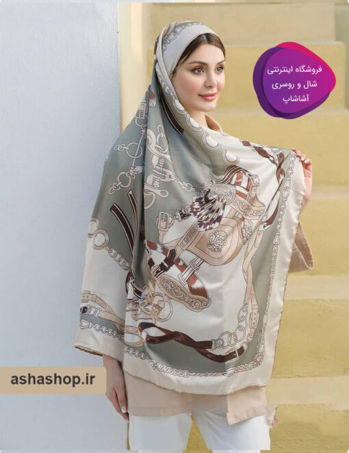  روسری ابریشم طرح ناریا - Image 11