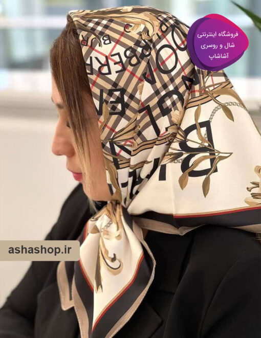 روسری ابریشم توییل طرح بربری