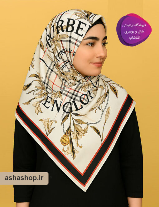 روسری ابریشم توییل طرح بربری