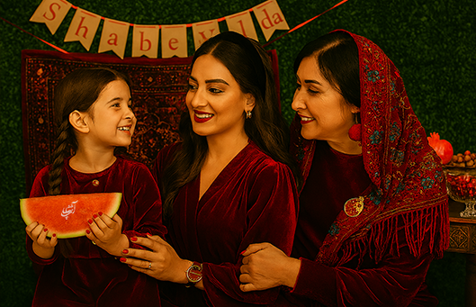 ایده استایل خانوادگی برای عکسهای یلدایی