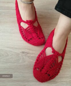 پاپوش دستبافت مدل السا 