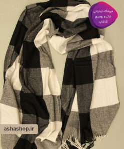 شال موهر چهارخانه طرح نارون